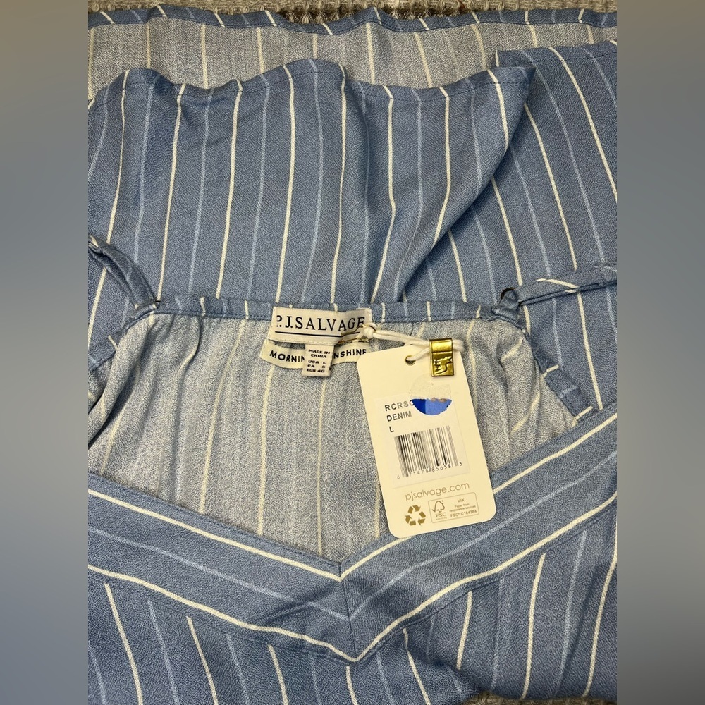 PJ Salvage “Morning Sunshine” Cami Sleep Top in Denim, size Large NWT - Picture 6 of 7